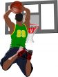 Basketball players. Colored Vector illustration for designers