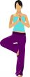 Woman practicing Yoga exercises. Vector Illustration of girl pos