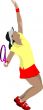 Tennis player. Colored Vector illustration for designers