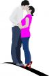 Kissing Couple vector illustration