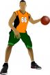 Basketball players. Colored Vector illustration for designers