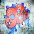 Graffiti on the old wall. Vintage background 