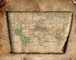 Ancient map of the world. 