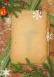 Christmas tree, Grunge papers and snowflake