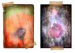 Grunge floral pages