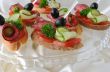 CanapÃ©s with salami