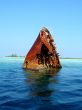 Rusty Bow Wreck Sticking Out