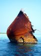 Bow Of Wreck Sticking Out of water 