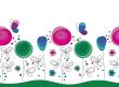 Artistic colorful seamless flower pattern