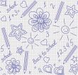 Back to school hand-drawn seamless pattern