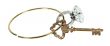 Engagement Ring and Vintage Key on Key Ring
