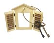 Antique Keys on Shuttered Window