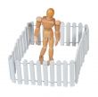 Person Isolated by a Picket Fence