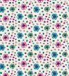 Funny colorful seamless pattern with flowers