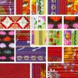 collage of pieces of fabric