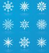 Set of vector snowflakes