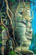 Painting art of buddha at Angkor,Cambodia