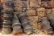 Stone art relics at Angkor, Cambodia