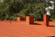 The roof is covered with red tiles