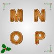 Gingerbread font m to p