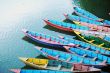 Colorful tour boats