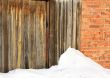 wall of wood and brick