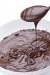 a spoon scoop in melted chocolate