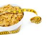 corn flakes with yellow measuring tape