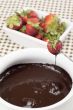melted chocolate with strawberry