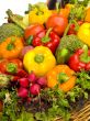 fresh vegetable basket close up
