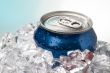 close up shot of blue cola can