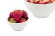 cropped bowl of cereals and strawberry