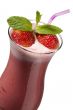 glass of strawberry shake