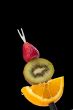 fruit slices in a fondue