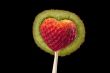 designed kiwi shelf and strawberry on stick