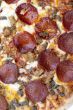close up image of a pizza