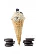 cookie ice cream on a cone