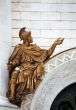 Sculpture on the wall  of Christ the Saviour Cathedral in Moscow