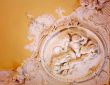 Stucco on the ceiling of historic building