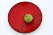Apple on a plate