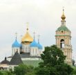 Domes of the Novospassky  Monastery  in Moscow