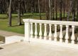Railings of white marble staircase