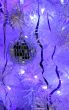 Beautiful mirror ball on a Christmas tree