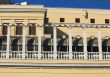 Yellow wall with balcony of an historic building