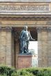 Monument on the background of the Kazan Cathedral