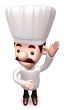 Ask the chef hands up. 3D Chef Character