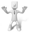 Startled businessman. 3D Business Character