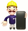 Staff to promote the mobile phone. 3D Sales Man Character 