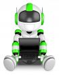 Laptop sitting on the green robot. 3D Robot Character