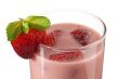 close up shot of strawberry milkshake